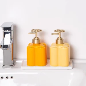 Distributeur de savon liquide orange design