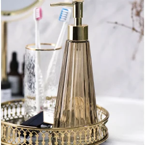 distributeur de savon marron élégant